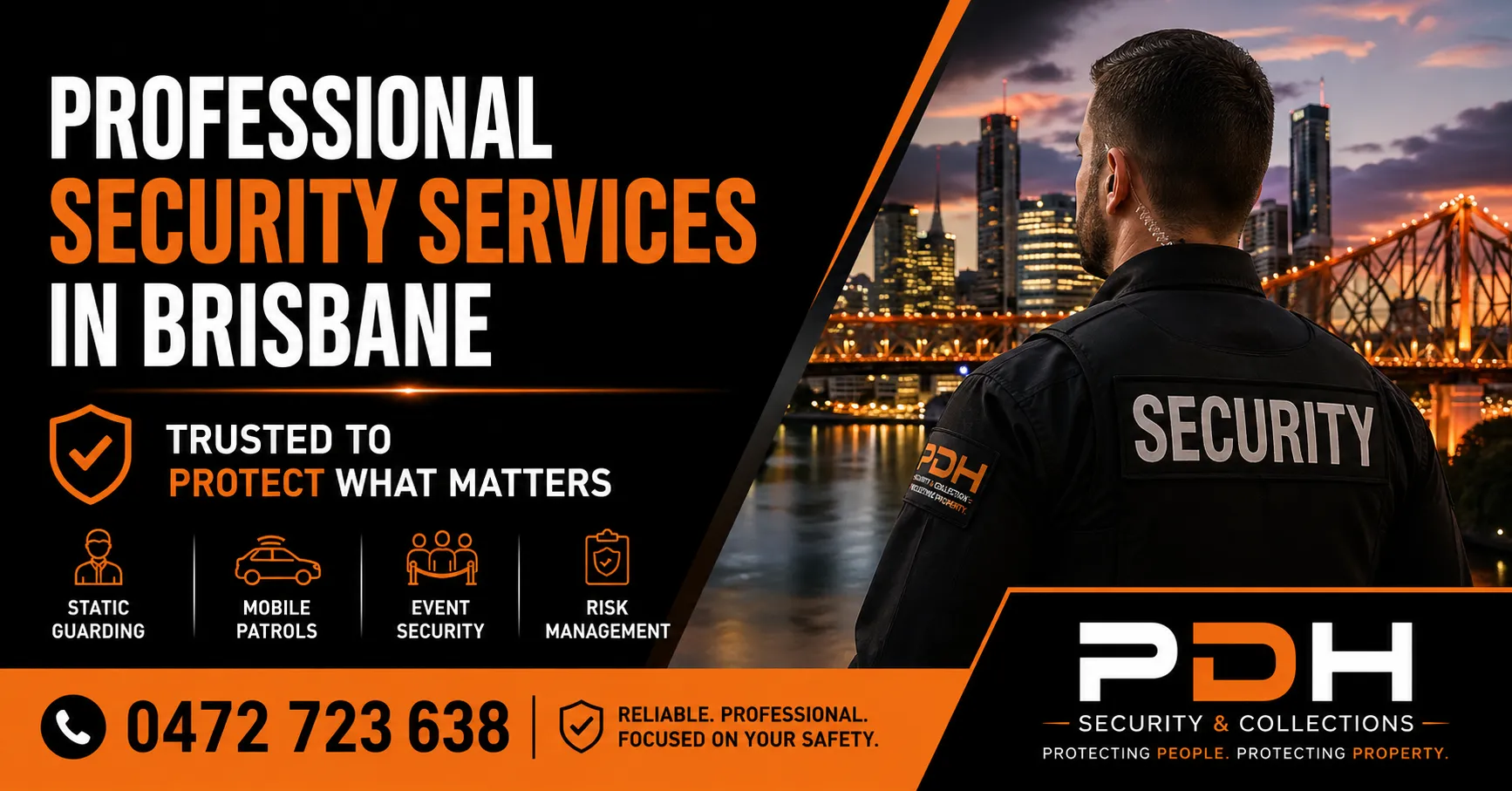 Brisbane security services by PDH Security & Collections