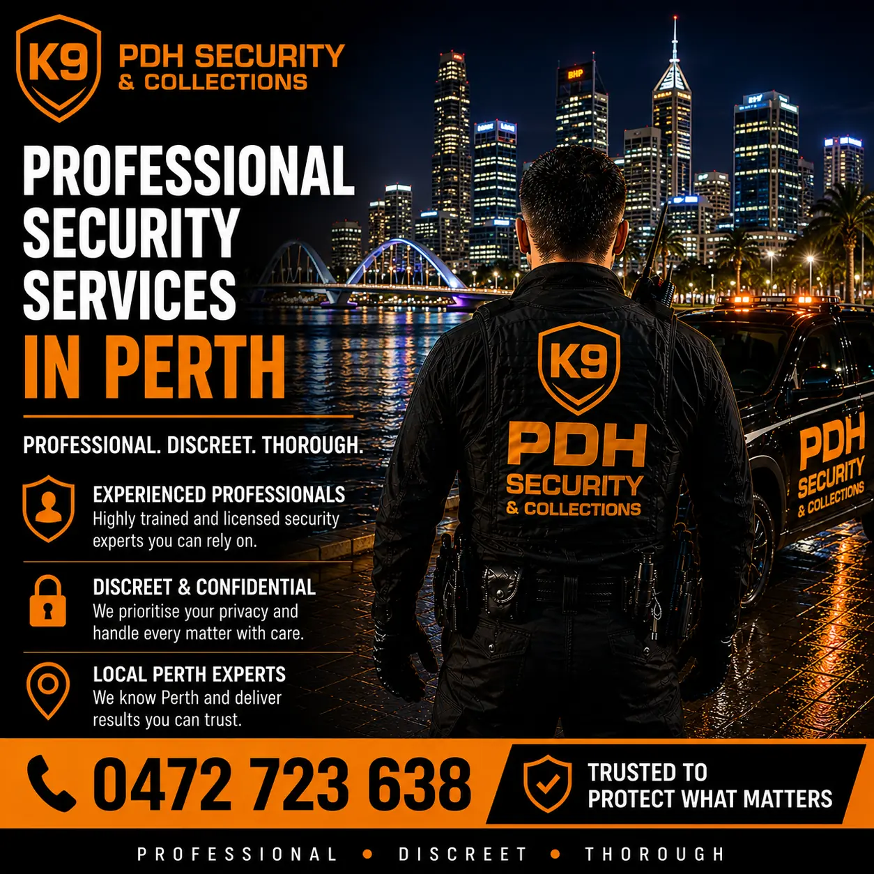 Perth professional security services — PDH Security & Collections